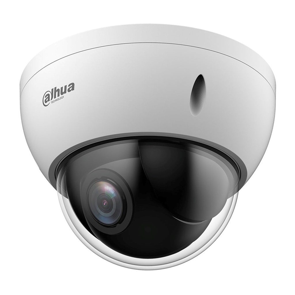[DH-SD22204DB-GNY] Dahua - Cámara IP PTZ de 1080p [2Mp] WizSense 4x de Zoom óptico Starlight  Detección facial SMD 3.0 Antivandálica IK10 Exterior IP66 Protección perimetral Ranura para MicroSD PoE
