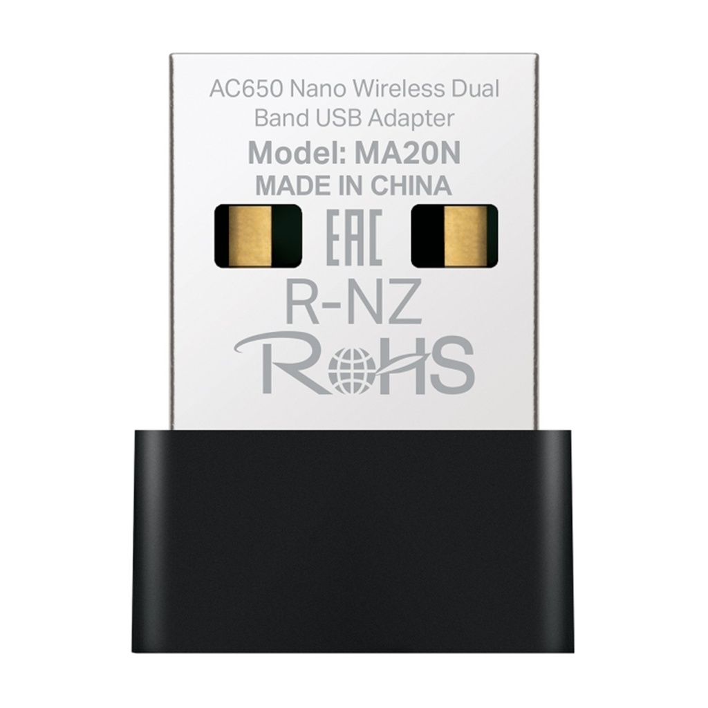 [MA20N] Mercusys - Adaptador Nano USB Inalambrico WiFi Doble Banda AC650