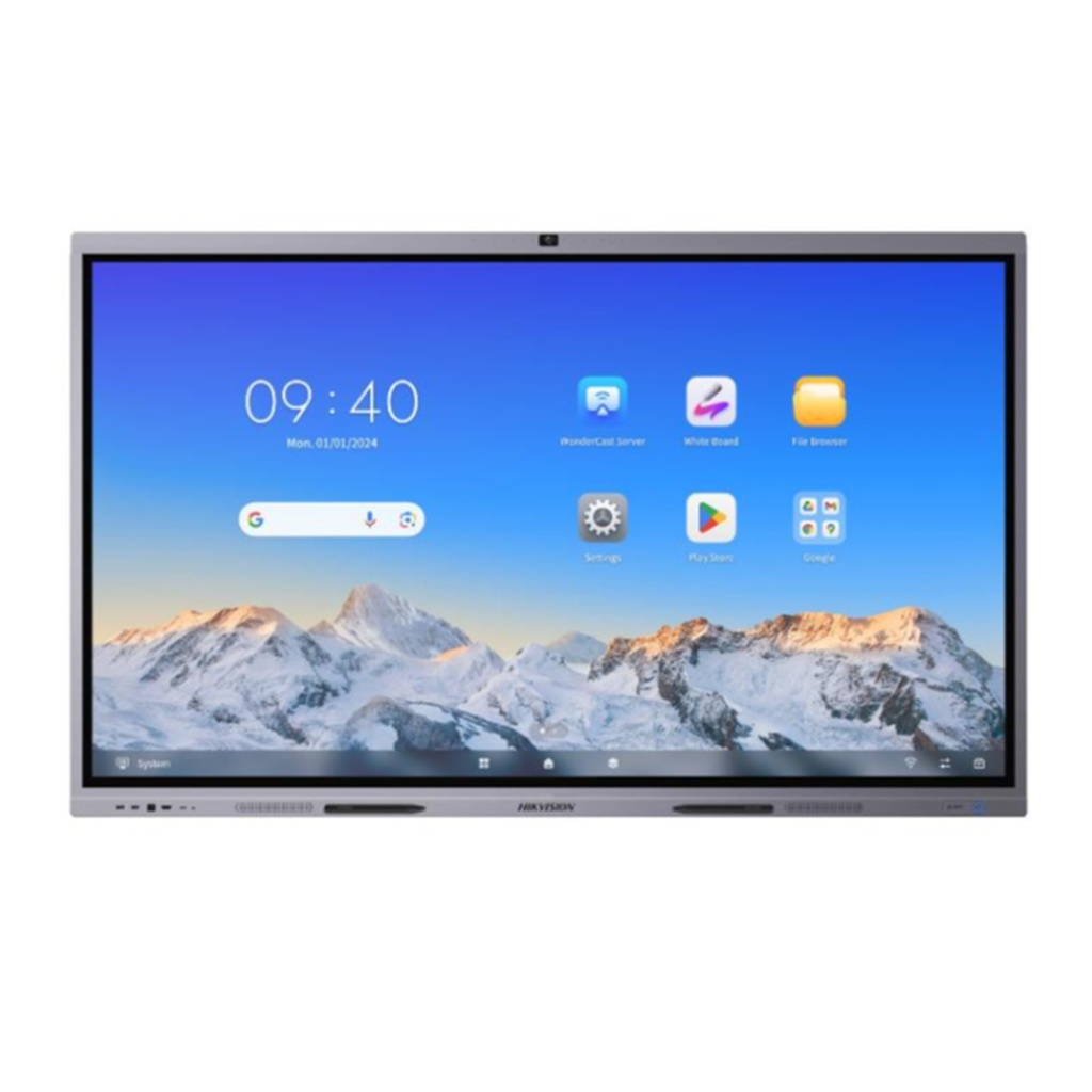 [DS-D5C86RB/B(EDLA)] Hikvision - Pantalla Interactiva Touch de 86" Android 13 (Actualizable a Android 14) Certificado EDLA Camara Web 8 MP Resolucion 4k