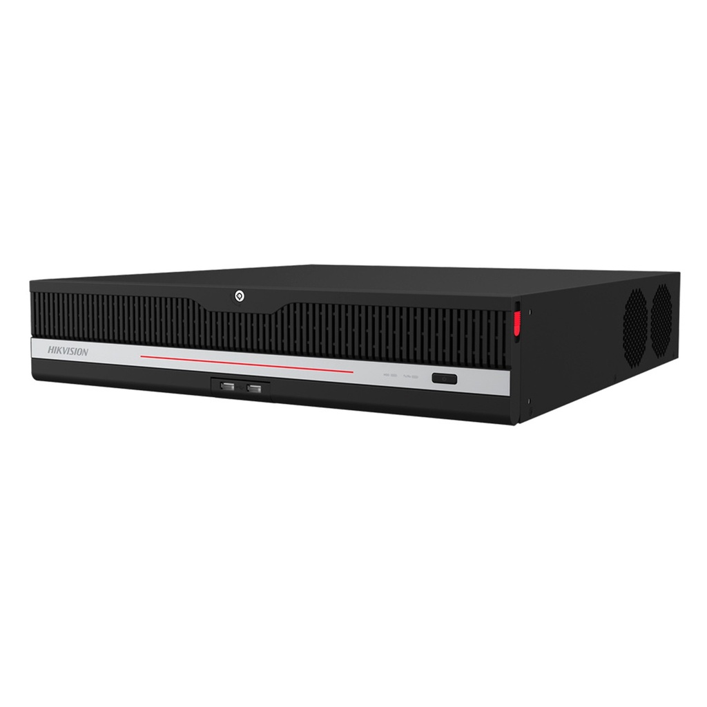 [IDS-9664NXI-M8/X] Hikvision - NVR 4K [12MP] / 64 Canales IP 8 SATA DeepinMind 16 Alarma Reconocimiento Facial y Protección Perimetral