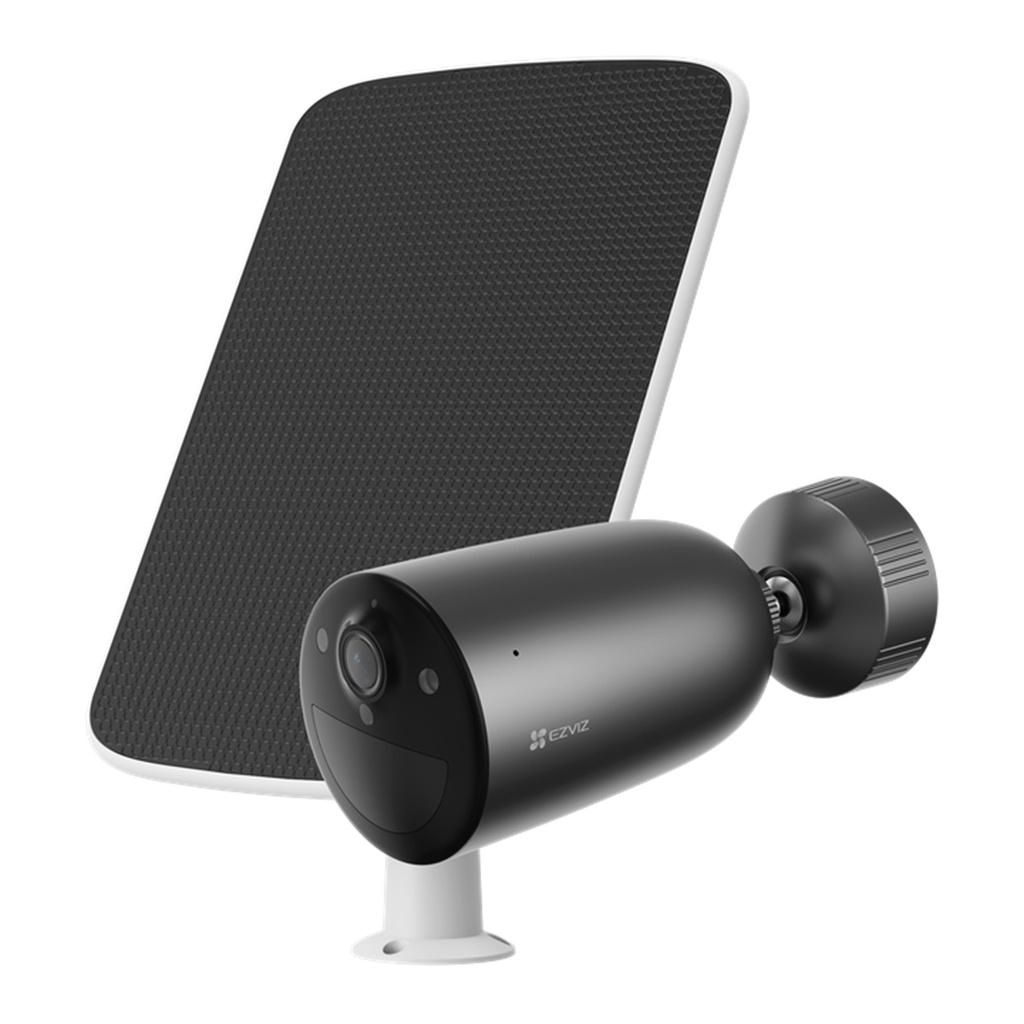 [CS-EB3/SP-R200] Ezviz - Kit Cámara Bullet Ip Inalambrica con Bateria HD 2K [3MP] 4G Lente 2.8mm con Panel Solar Exterior/Interior
