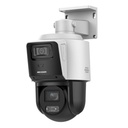 [DS-2SE3C404MWG-E/14] Hikvision - [TandemVu] PTZ IP [4Mp] con Cámara Panoramica [4Mp] 4X Zoom Dual Light (40 mts IR + 30 mts Luz Blanca) ACUSENSE IP66 PoE+ DARKFIGHTER Micro SD Incluye Base para Techo o Pared