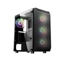 [CG80-BLACK] Fantech - Case Aero ATX + 4 Fans  [Negro]