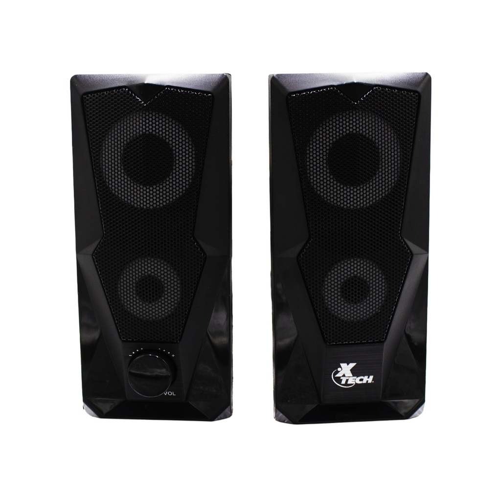 [XTS-131] Xtech - Cornetas Fireshot Alámbricas estereo 2.0 Multimedia con luz led 6W USB