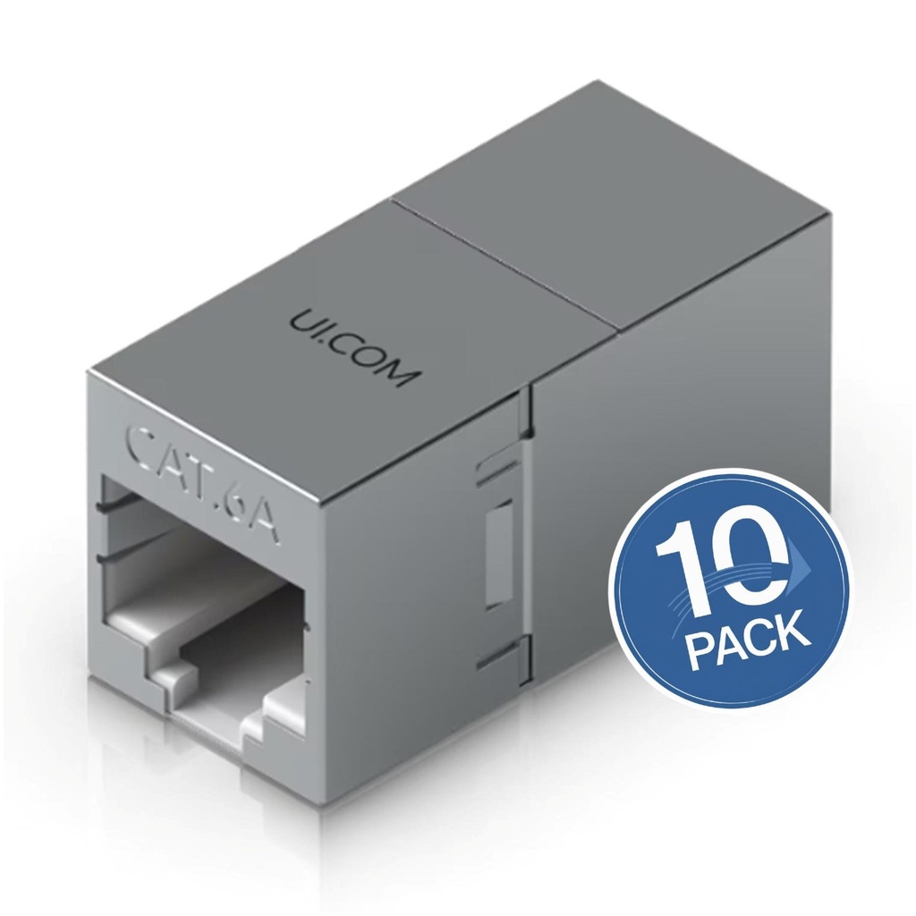 [UACC-RJ45-COUPLER-C6A] Ubiquiti - Conector Keystone Jack Coupler RJ45 Cat6A Interior [10 Unidades]