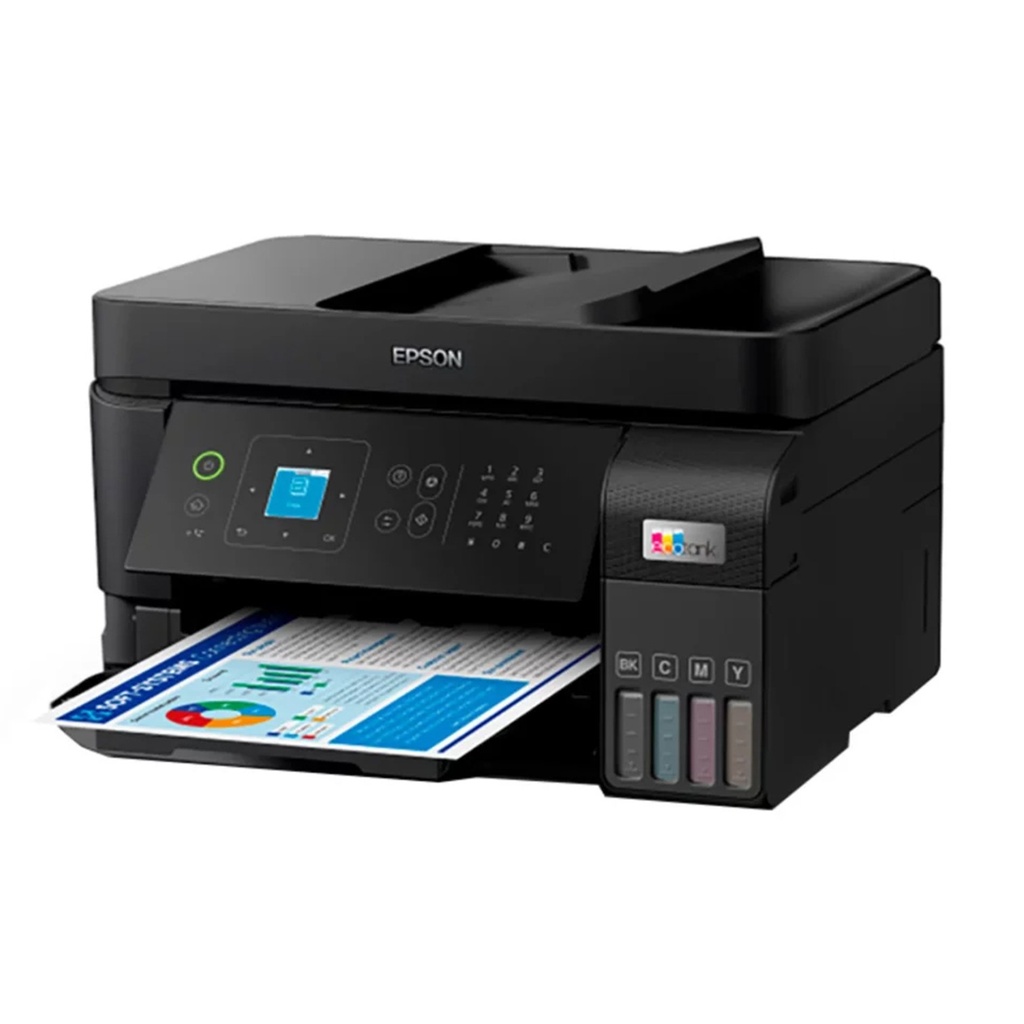 [L5590] Epson - Impresora Inyección Tinta Continua 4 en 1 (Impresión, Escaneo, Copiado, Fax) EcoTank Multifuncional USB 2.0/Wi-Fi/Ethernet