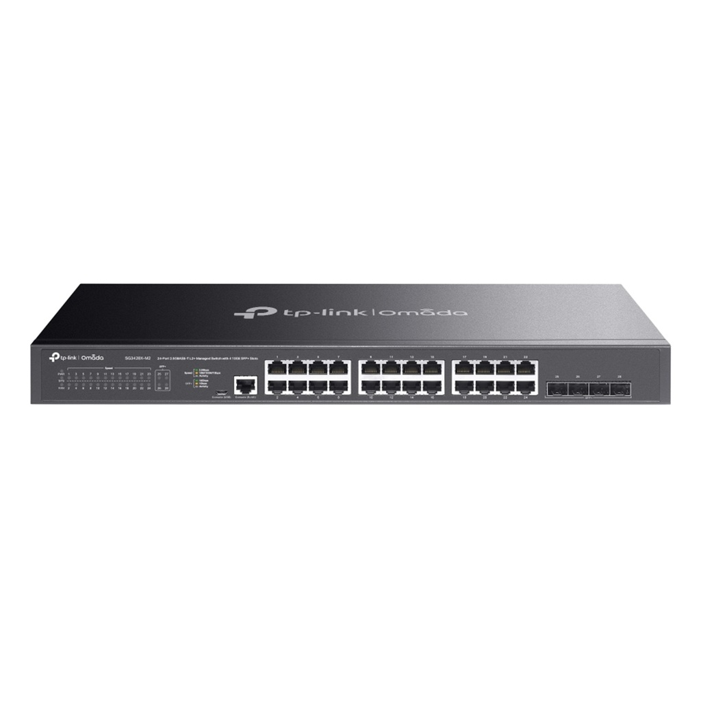 [SG3428X-M2] TP-Link - Switch Administrado L2+ Multi-Gigabit 24 Puertos x 2.5 Gigabit 4 Puertos SFP+ de 10 Gigabit Compatible con Omada SDN