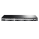 [SG3452X] TP-Link - Switch Administrado L2+ Gigabit de 48 Puertos 4 Ranuras SFP+ de 10 GE Omada SDN integrado IPv6 Enrutamiento Estático Compatible con QoS IGMP LAG