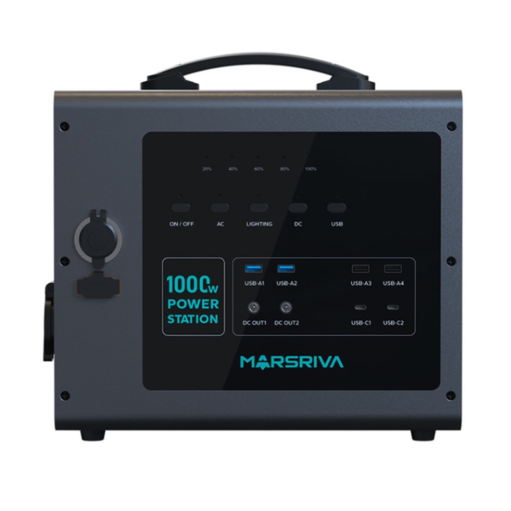 [MP10] Marsriva - Estacion de Poder Portatil 1000W LiFePO4  (1176Wh / 48V / 24.500mAh)