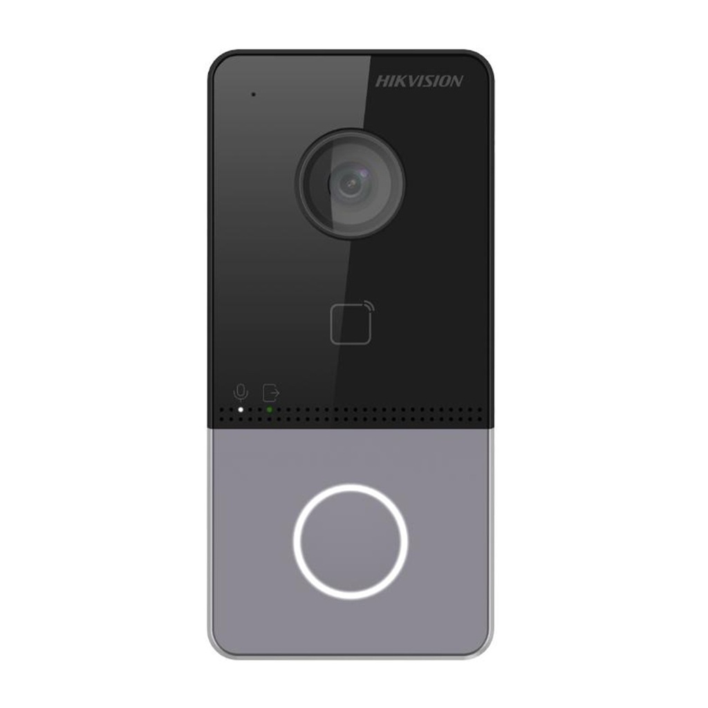 [DS-KV6113-WPE1(C)(O-STD)] Hikvision - Videoportero IP 2 MP PoE Estandar IP65 Apertura desde Hik-connect Soporta 1 Departamento y Hasta 6 Monitores Soporta Tarjetas Mifare 1 Salida Relay