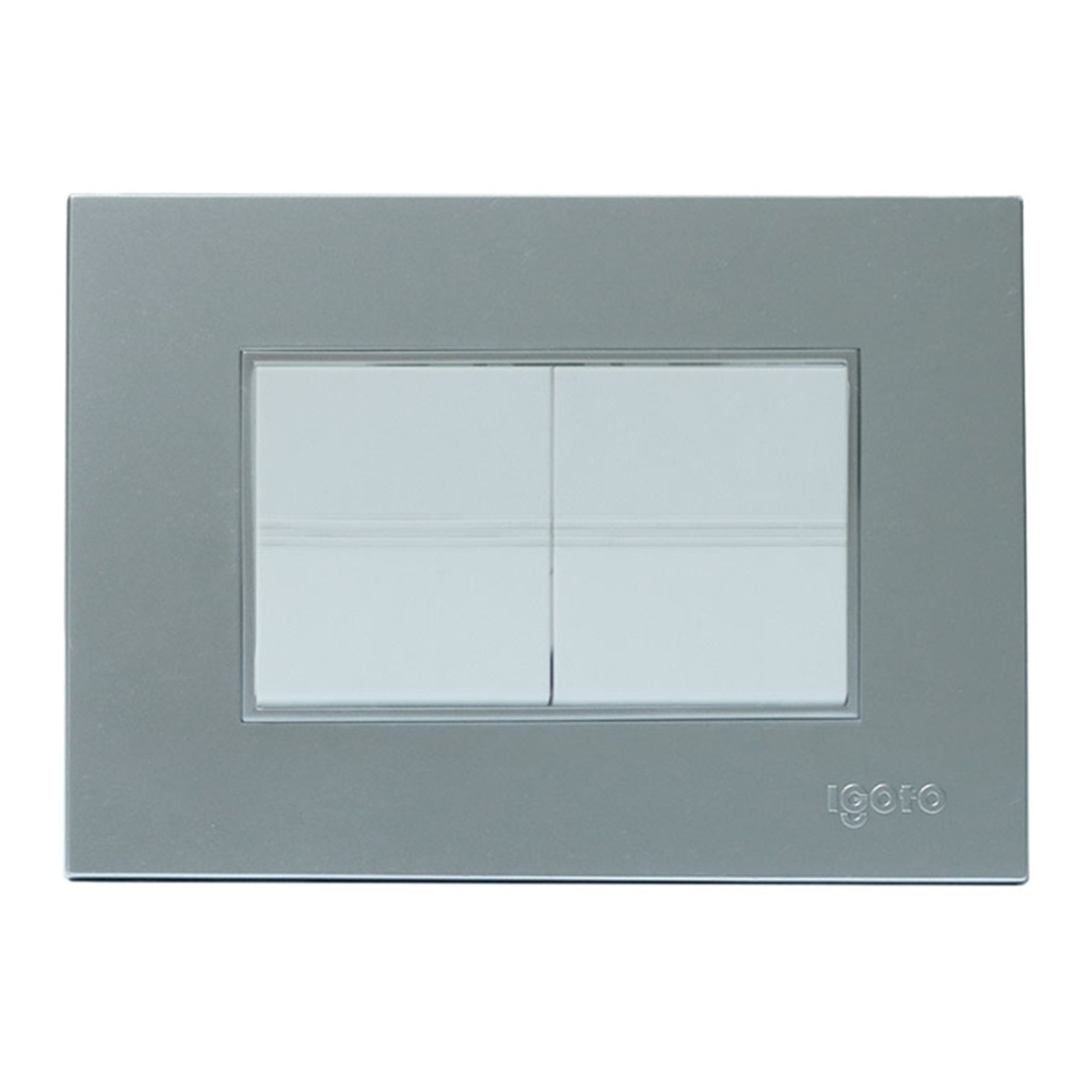 [Z514-S] Igoto - Interruptor Doble Largo Serie Z [Plata]