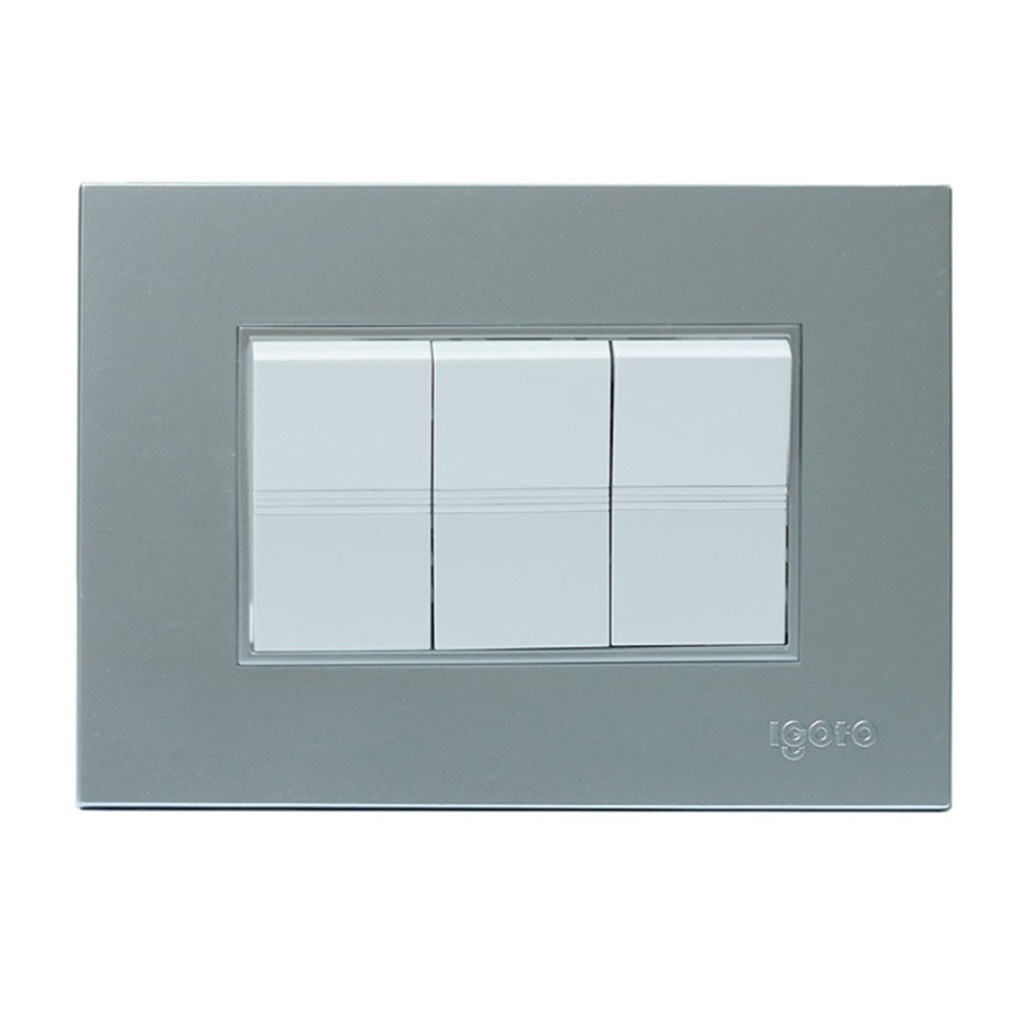 [Z516-S] Igoto - Interruptor Triple Serie Z [Plata]