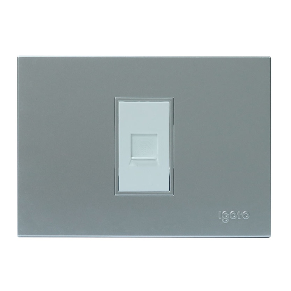 [Z402-S] Igoto - Toma Telefonica Serie Z [Plata]