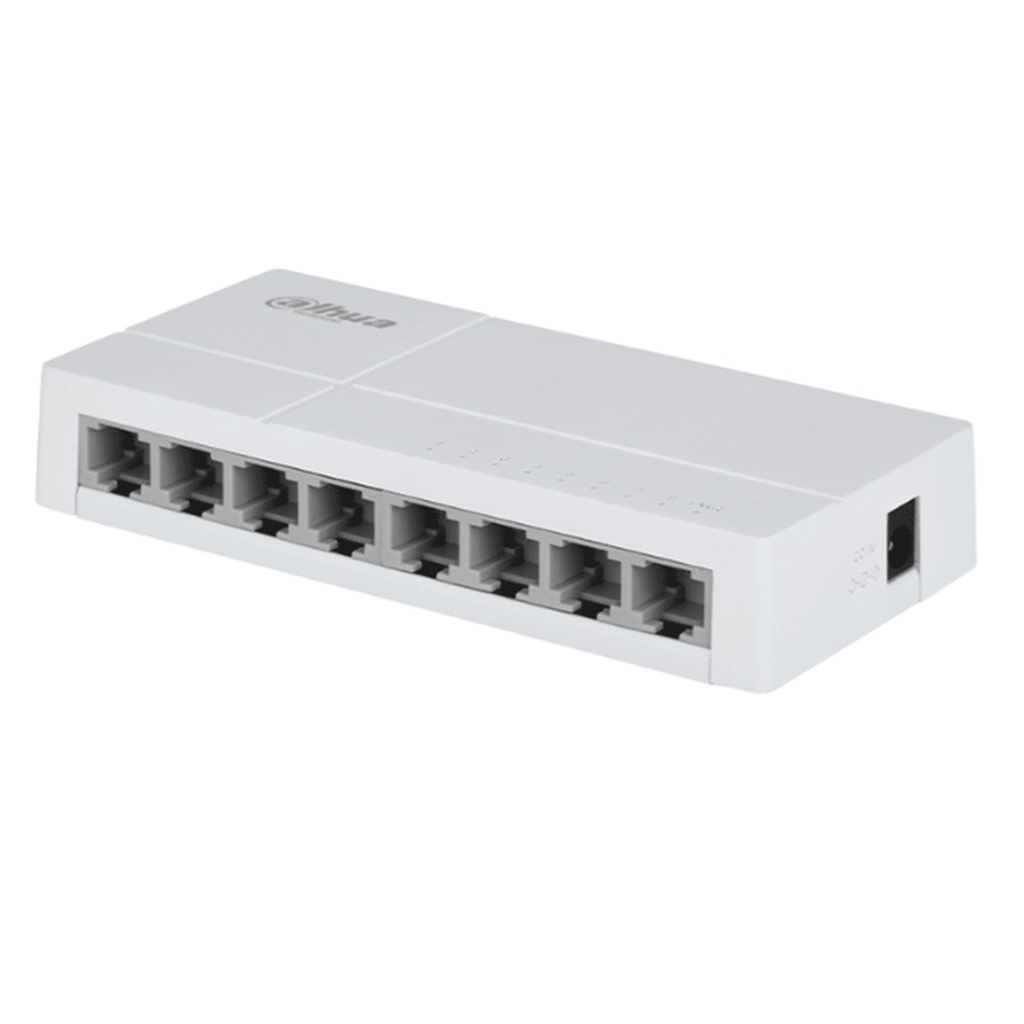 [DH-SF1008L] Dahua - Switch para Escritorio con 8 Puertos (10/100 Mbps) Carcasa Plástica [No Administrable]