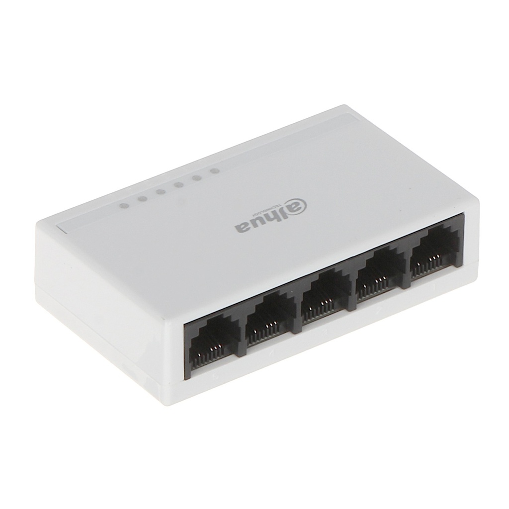 [DH-PFS3005-5GT] Dahua - Switch para Escritorio con 5 Puertos (Gigabit) Carcasa Metalica [No Administrable]