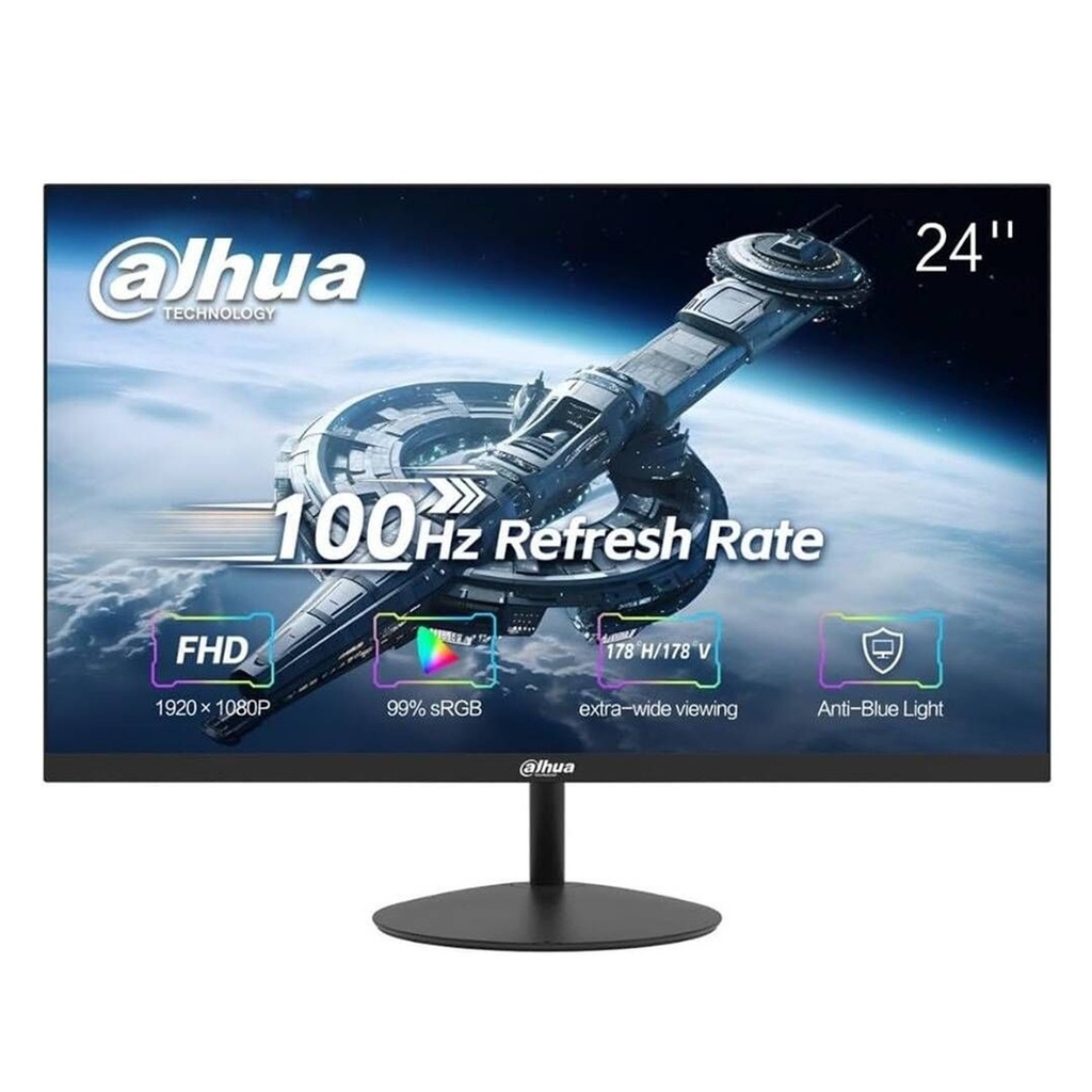 [DHI-LM24-A200Y] Dahua - Monitor de 24 Pulgadas Full HD Especial para Videovigilancia Ideal para trabajo 24/7 Marco Ultra Delgado Angulo de 178 Grados de Visualización Entrada HDMI&VGA VESA