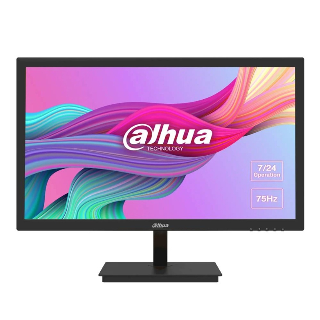 [DHI-LM19-A202F] Dahua - Monitor de 18.5 Pulgadas Full HD Especial para Videovigilancia Ideal para trabajo 24/7 Angulo de 90 Grados de Visualización Entrada HDMI&VGA VESA