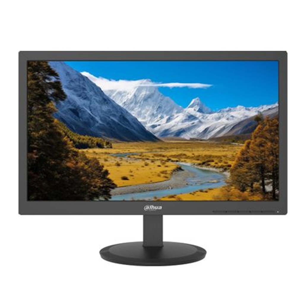 [DHI-LM20-A202S] Dahua - Monitor de 19.5 Pulgadas Full HD Especial para Videovigilancia Ideal para trabajo 24/7 Angulo de 90 Grados de Visualización Entrada HDMI&VGA VESA