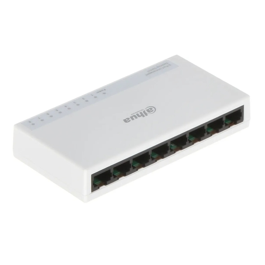 [DH-PFS3008-8GT-L] Dahua -Switch L2 para Escritorio con 8 Puertos (Gigabit) Carcasa Plástica [No Administrable]