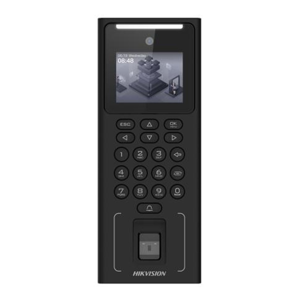 [DS-K1T321MFWX-B(O-STD)/S] Hikvision - Terminal Facial Min Moe WIFI con Batería de Respaldo Acceso y Asistencia 500 Rostros y Lector de Tarjetas MIFARE HIK-IA