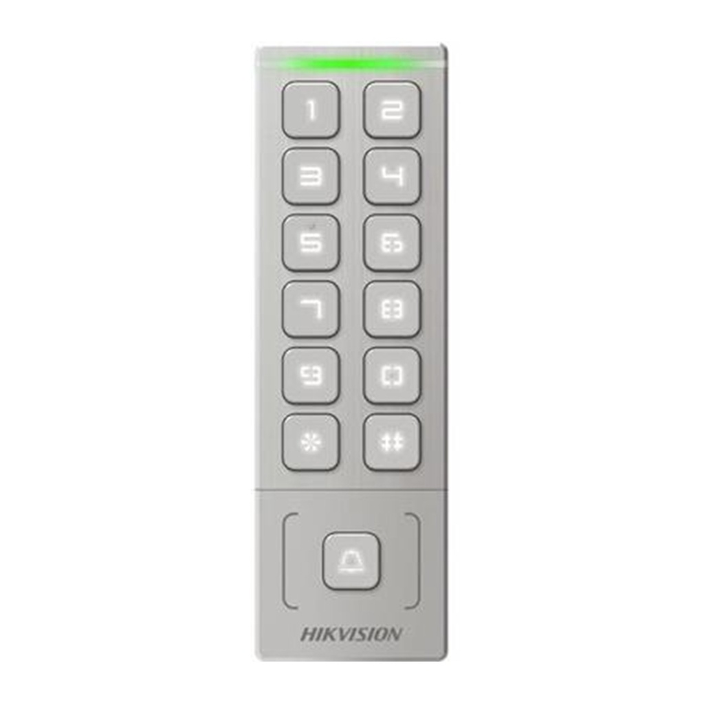 [DS-K1T809MX(O-STD)] Hikvision - Terminal de Accesos Slim Compacto para tarjetas M1 y Teclado
