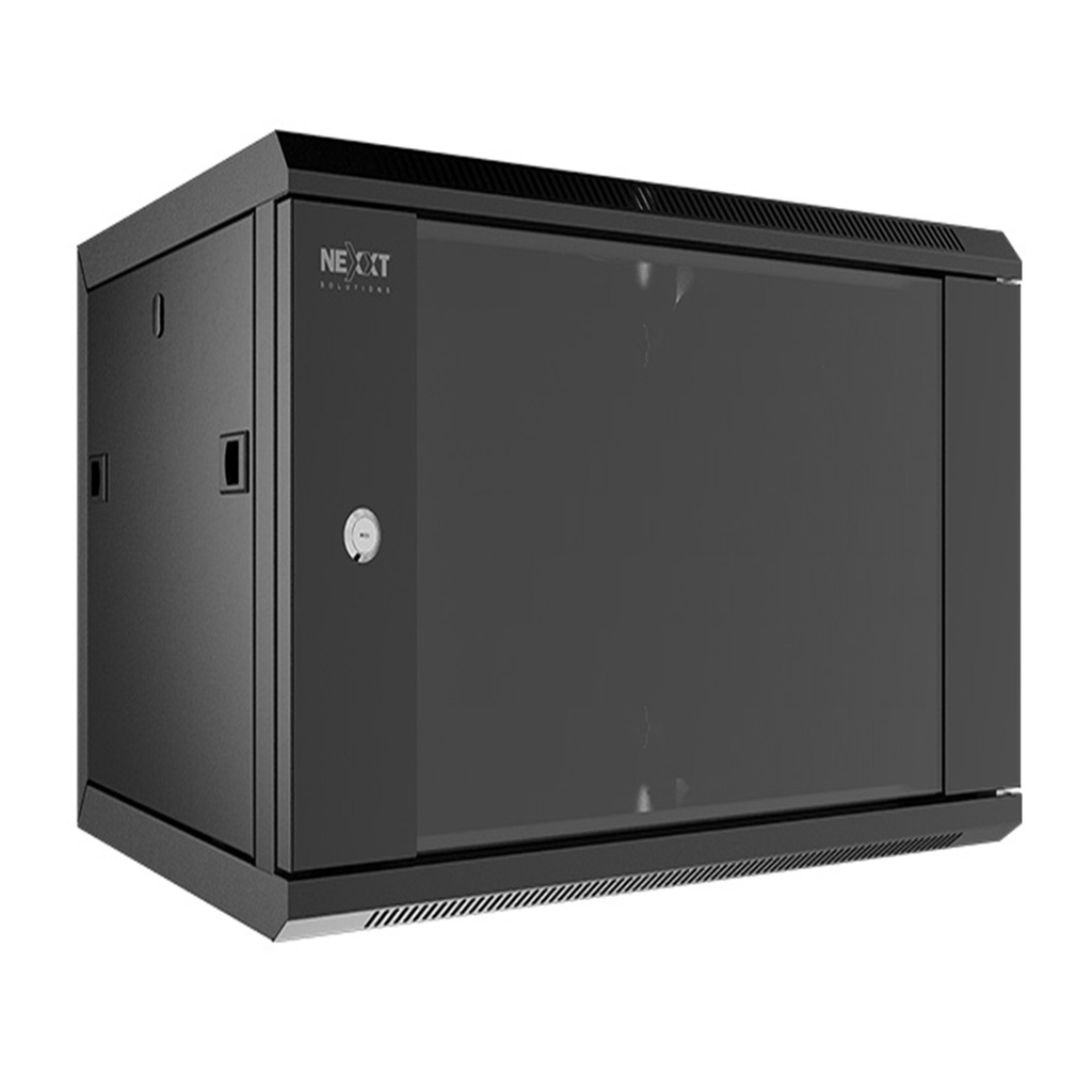 [AW223NXT13] Nexxt - Rack de Pared [9U] Cerrado con Puerta de Vidrio 600x600mm [Negro]