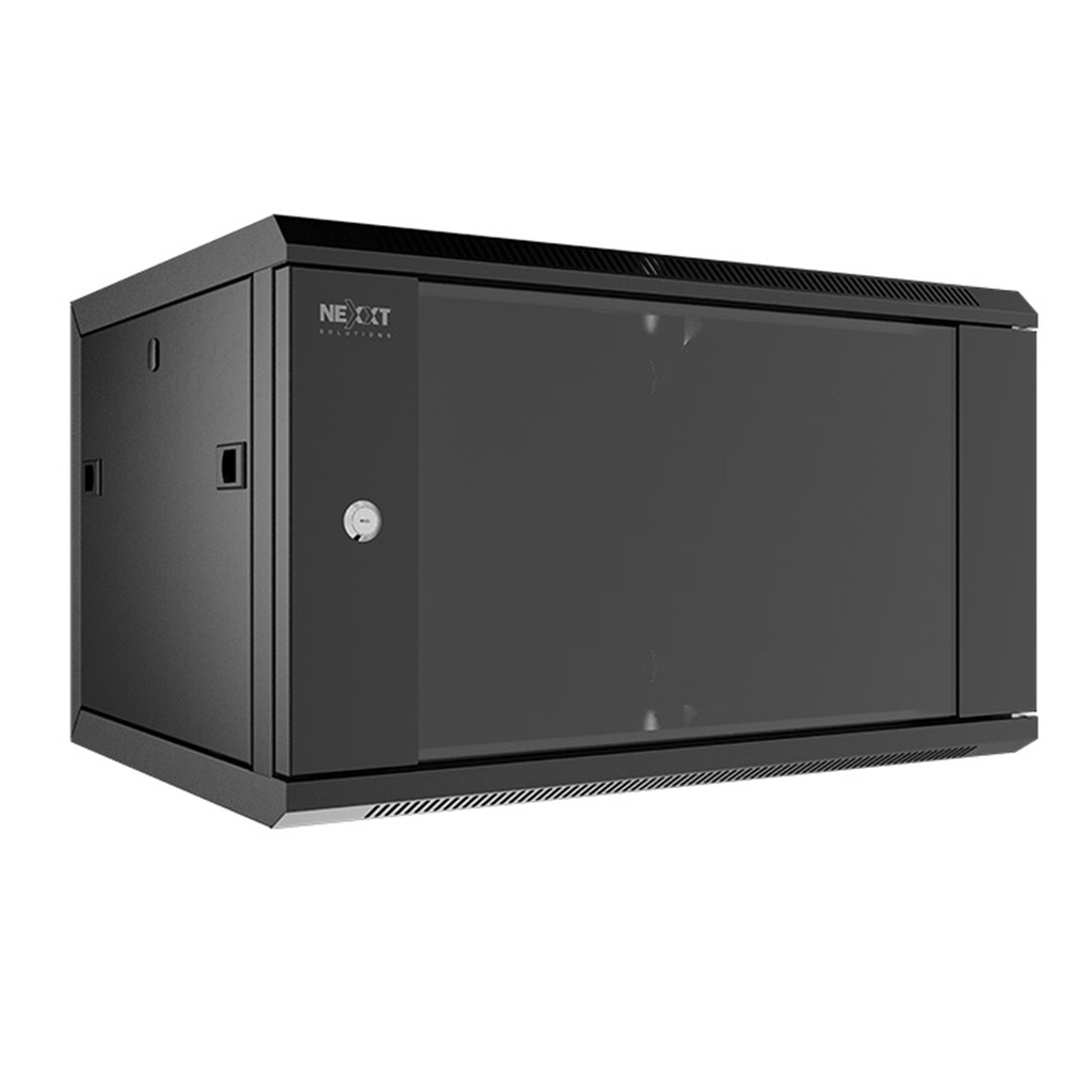 [AW223NXT12] Nexxt - Rack de Pared [6U] Cerrado con Puerta de Vidrio 600x600mm [Negro]