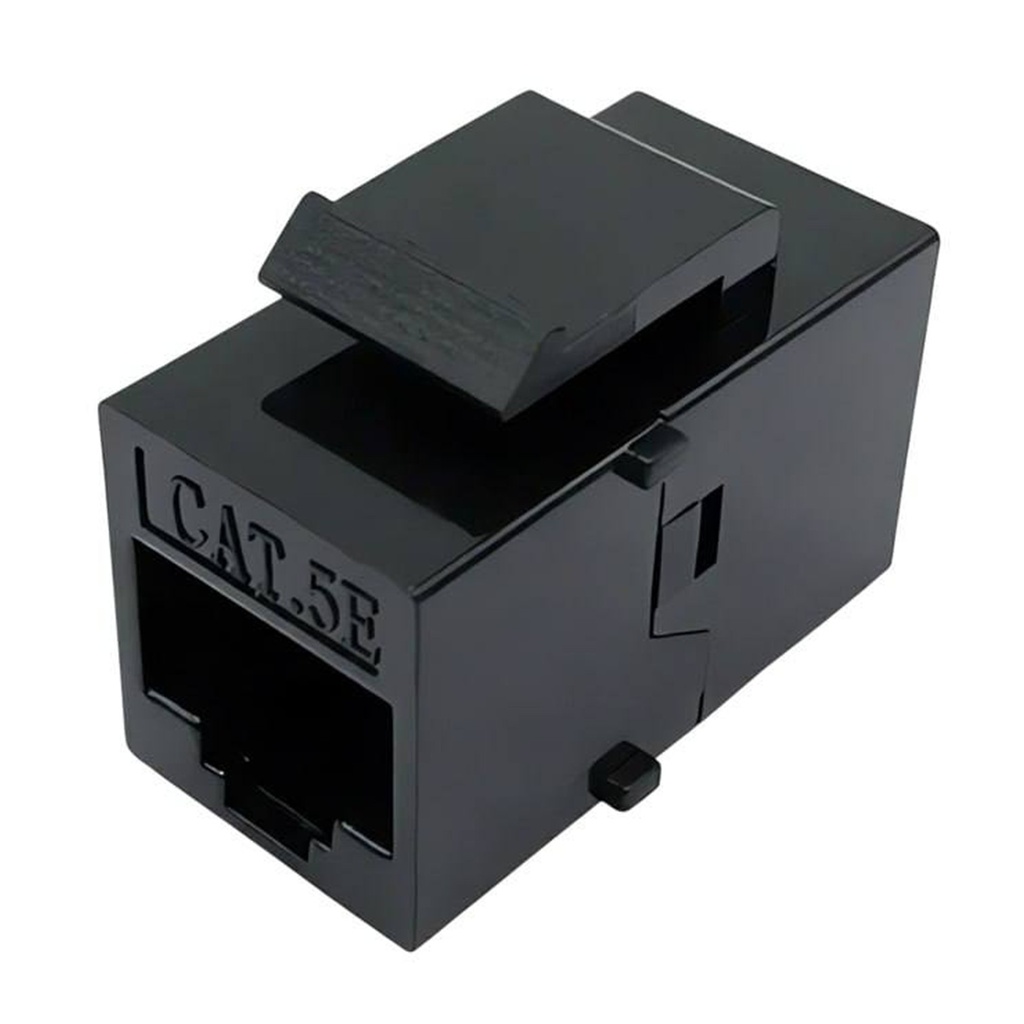 [WP-KRJ-C5BLANK] Wireplus - Conector Keystone a Presión para Patch Panel Modular CAT5e (Categoria 5e) RJ45 (Hembra a Hembra) (Negro)