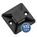 [WP-BADHE-40] Wireplus - Base Adhesiva Plástica para Amarrar Cables 40mm x 40mm [Negro] [100 Unidades]