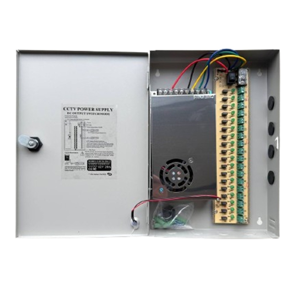 [WP-FDP18C-20AMP] Wireplus - Fuente de Alimentación/Poder 18 Canales 12V 20Amp