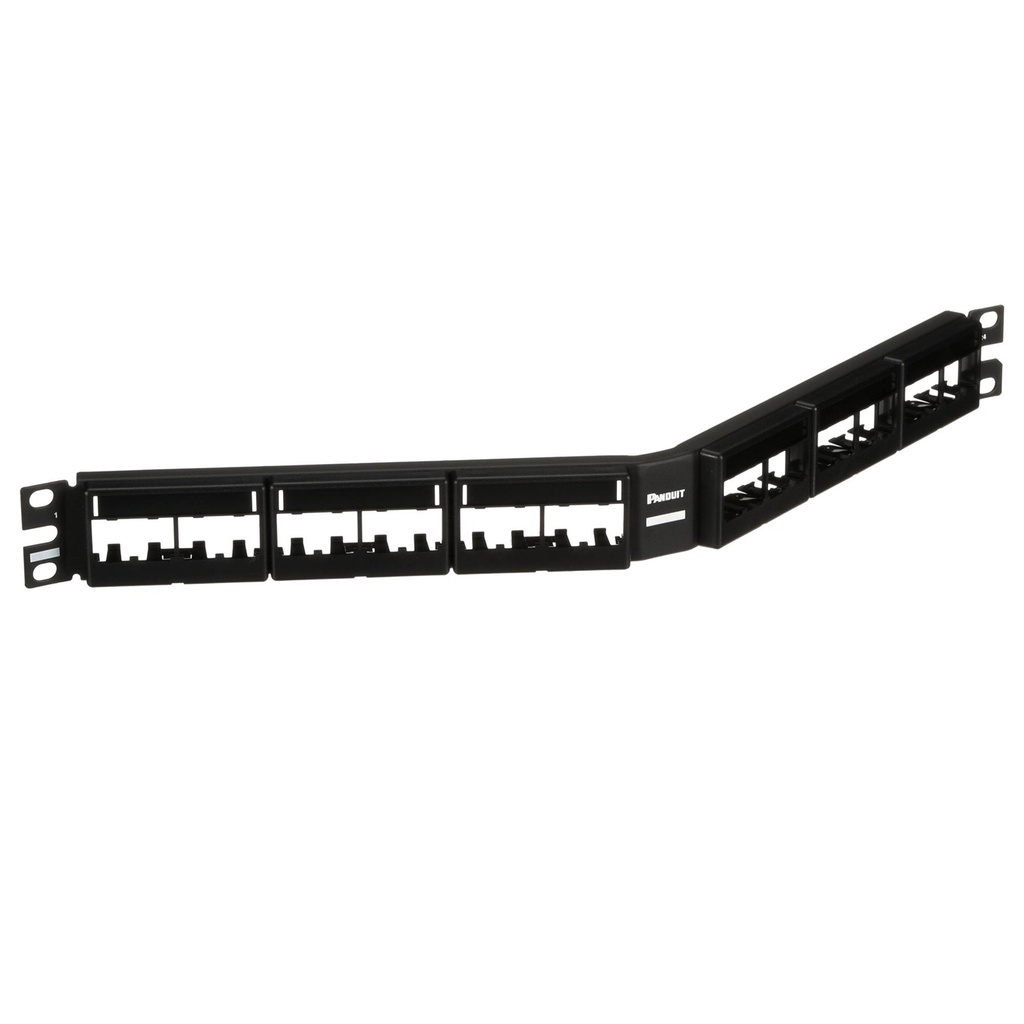[CPPLA24WBLY] Panduit - Patch Panel Modular de Angulo de 24 Puertos Mini-Com 1 RU [Negro]