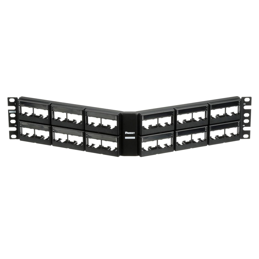 [CPPLA48WBLY] Panduit - Patch Panel Modular de Angulo de 48 Puertos Mini-Com 2 RU [Negro]