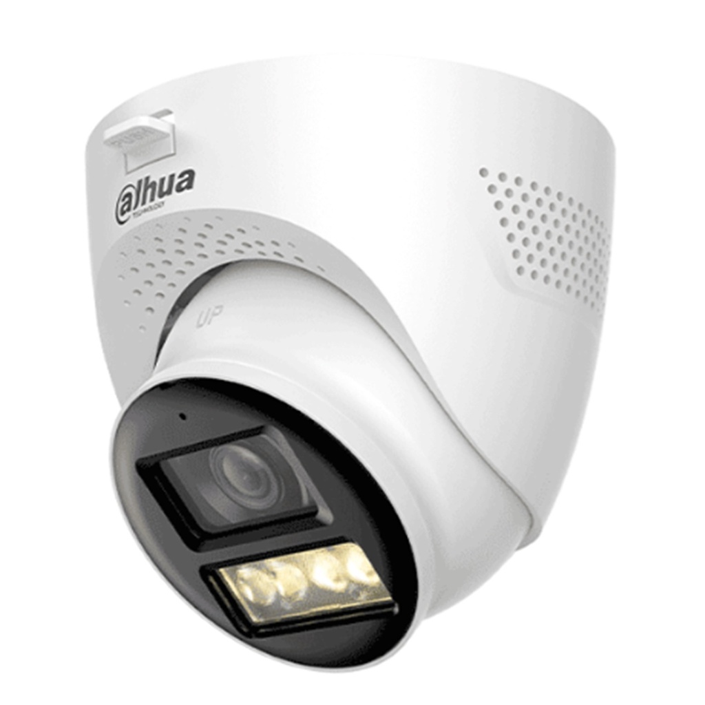 [DH-HAC-HDW1200TQN-IL-T] Dahua - Cámara Domo 1080P [2MP] con Audio Bidireccional Lente 2.8mm Smart Dual Light [Metal/Plástico] [Serie Lite] 
