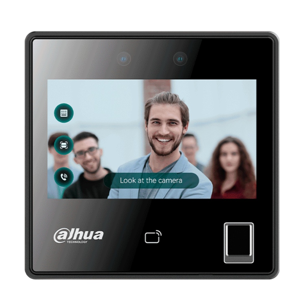 [DHI-ASI3214A-W] Dahua - Control de Acceso con Pantalla de 4.3" y Reconocimiento Facial (3.000 Usuarios 3.000 Rostros 5.000 Tarjetas IC Mifare 3.000 Claves 5.000 Huellas 300.000 Registros) Comunicación TCP/IP y Wi-Fi para Interiores [Serie FACT]