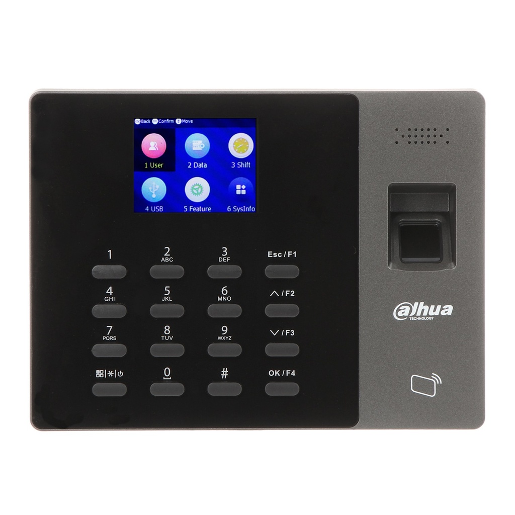 [DHI-ASA2212GL-D] Dahua - Control de Asistencia con Pantalla de 2.4" y Batería Incluida (3.000 Usuarios 3.000 Claves 3.000 Tarjetas ID 3.000 Huellas 100.000 Registros) Comunicación TCP/IP Registro Automático Registro P2P y DHCP Puerto USB para Interiores