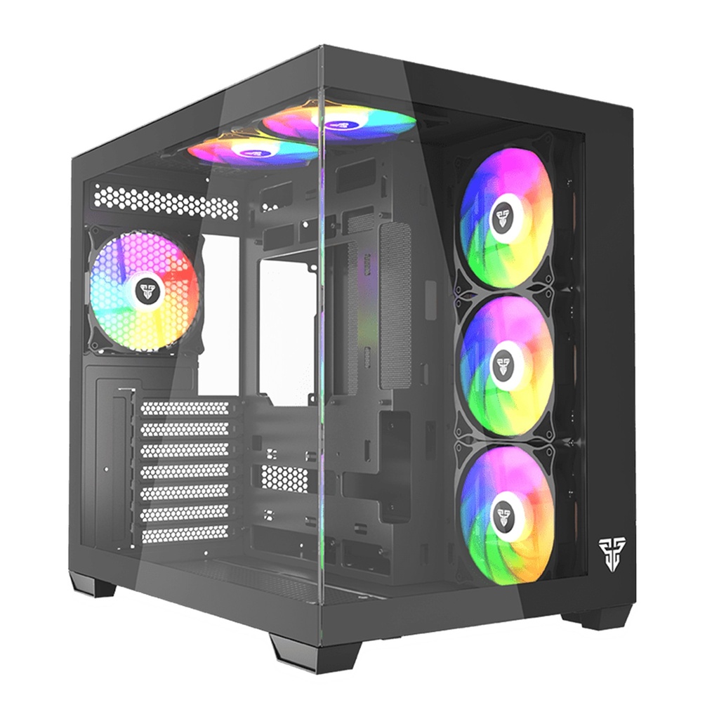 [CG85-BK] Fantech - Case  Lumina ATX + 6 Fans [Negro]