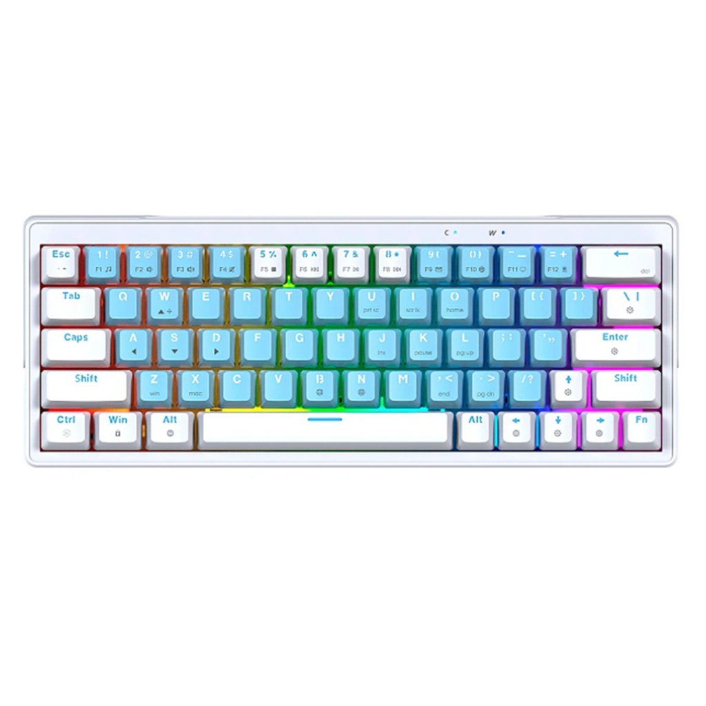 [MK611-AME-WHBL(TR)] Fantech - Teclado Atom X63 Cableado SW Taro [Ame Blanco]