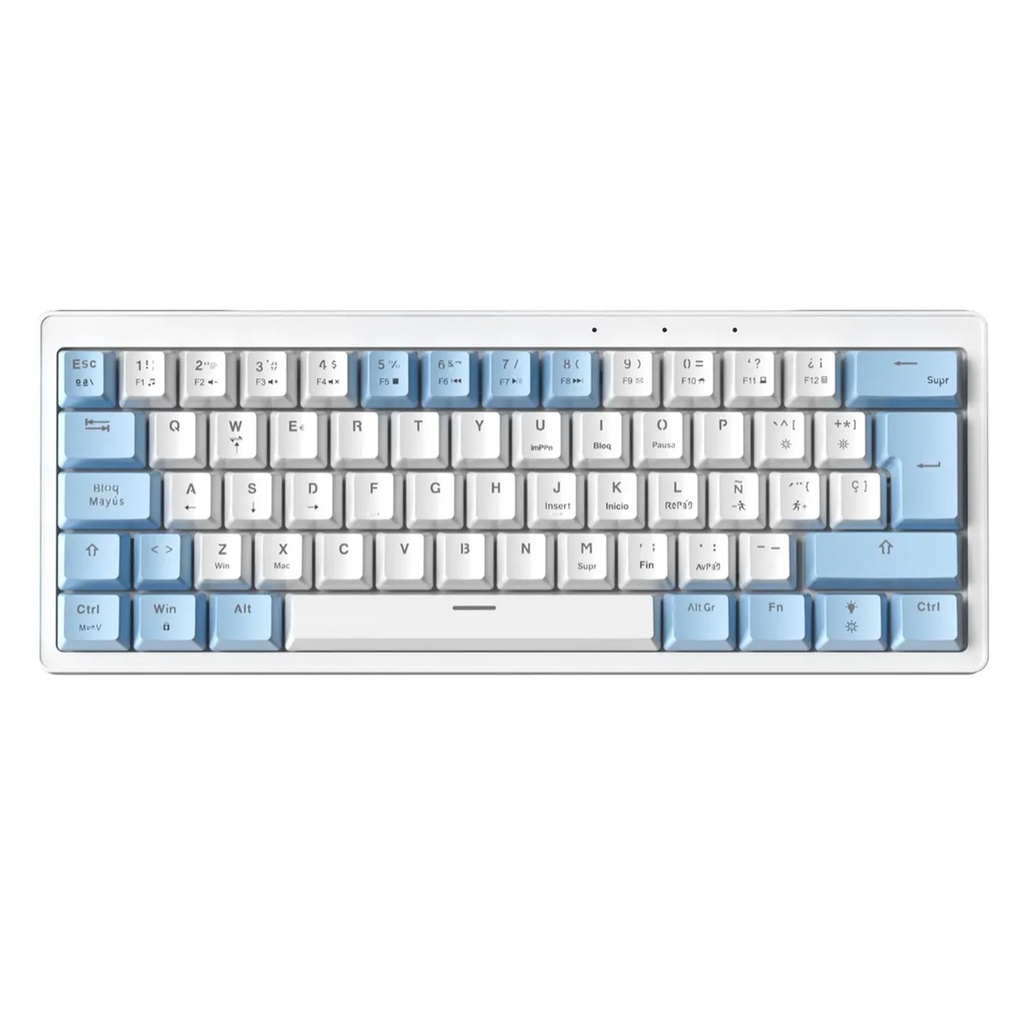 [MK611-AME-WHBL(TR)] Fantech - Teclado Atom X63 Cableado SW Taro [Ame Blanco]