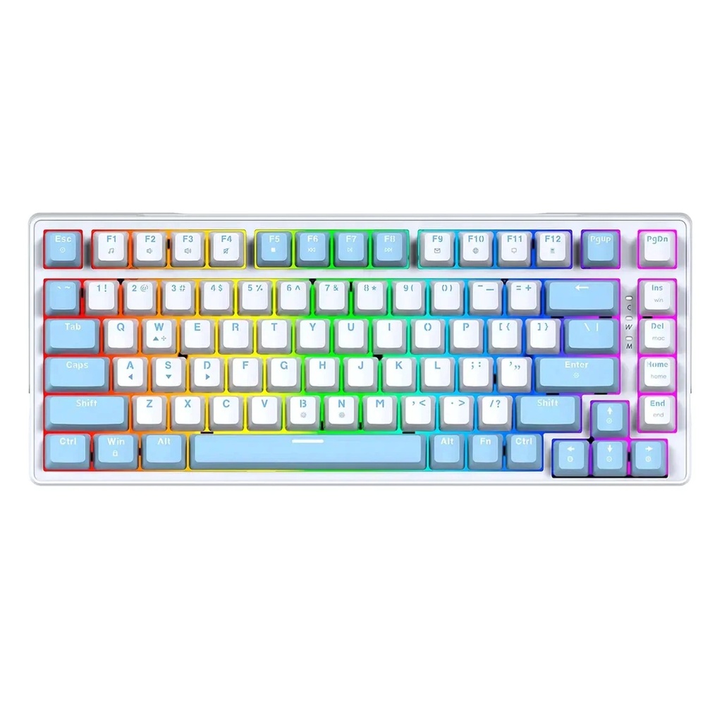 [MK612-AME-WHBL(TR)] Fantech - Teclado Atom X83 Cableado SW Taro [Blanco-Azul]
