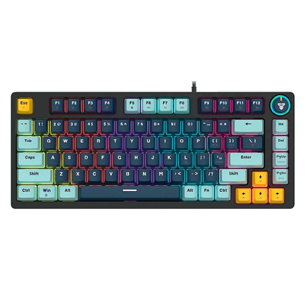 [MK875V2-SKB(RD)] Fantech -Teclado Atom 81 Cableado SW Rojo [Azul Sky]