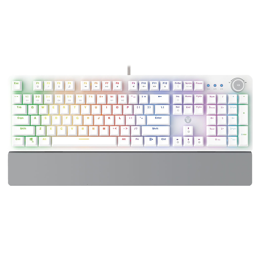 [MK853V2-WH(BL)] Fantech -Teclado Max Power Cableado SW Azul [Blanco]