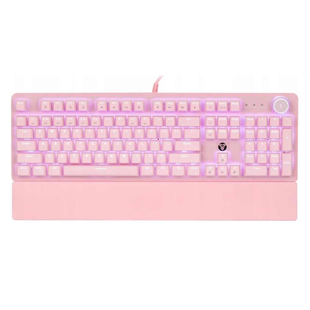 [MK853V2-PK(BL)] Fantech -Teclado Max Power Cableado SW Azul [Rosado]