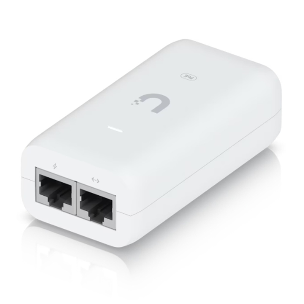 [U-PoE] Ubiquiti - Inyector Adaptador POE UniFi U-POE (48 VDC, 0.32 A hasta 15W) Puerto Gigabit ideal para Equipos UniFi