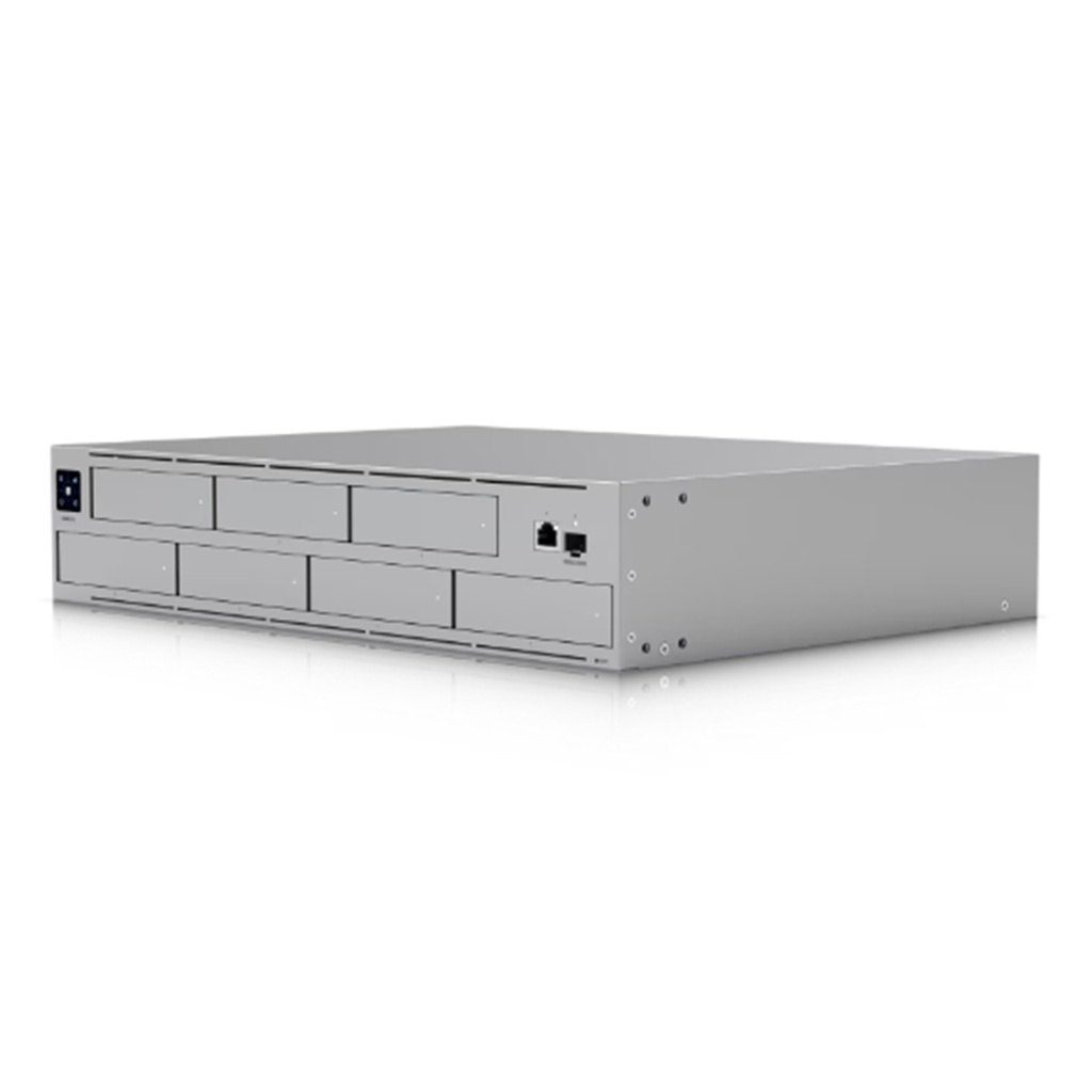 [UNVR-Pro] Ubiquiti - NVR PRO UniFi Protect con Bahía para 7 Discos Duros Almacena hasta 20 Cámaras 4k o 60 Cámaras 1080p Pantalla Táctil
