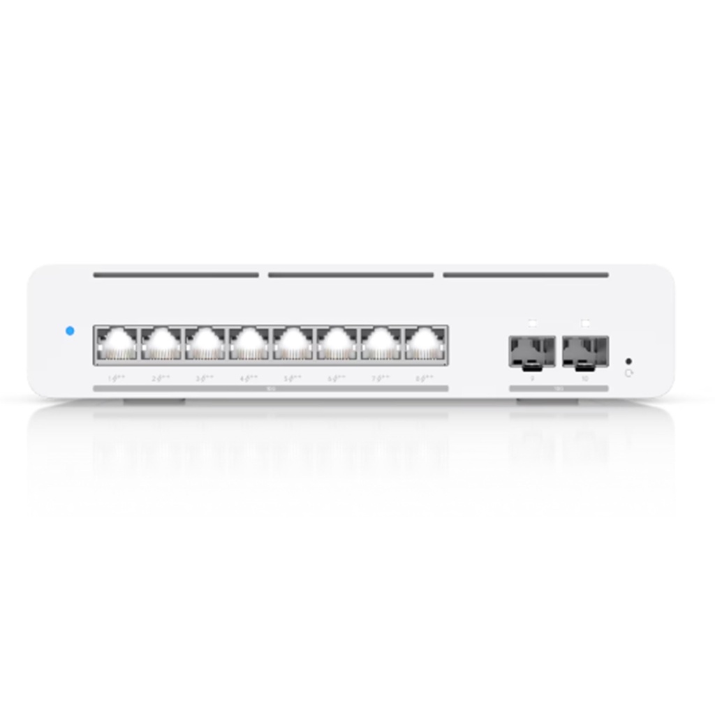 [USW-Pro-XG-8-PoE] Ubiquiti - Switch PoE++ USW Pro XG 8 Puertos PoE Switch Capa 3 Etherlighting de 8 Puertos 10GbE (Todos PoE++) y 2 Puertos SFP+ con Disponibilidad PoE de 155W