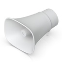 [UP-AI-Horn-Speaker-W] Ubiquiti - Corneta UniFi Protect AI Horn Altavoz IP 120 dB PoE+ Alerta AI Avanzada Montaje Pared Esquina y Poste IP66 [Blanco]