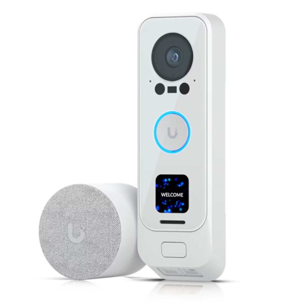 [UVC-G4 Doorbell Pro PoE Kit-White] Ubiquiti - Timbre UniFi Premium con PoE Integrado y Timbre PoE Incluido Audio Bidireccional para Instalación plug-and-play UniFi Protect iOS y Android [Blanco]