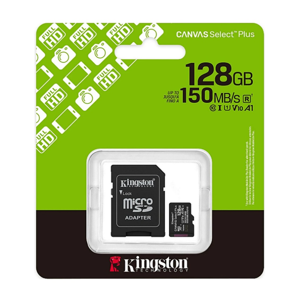 [SDCS3/128GB] Kingston - Tarjeta de Memoria Micro SD 128GB Canvas Select Plus S3 100MB/s UHS-I Clase 10