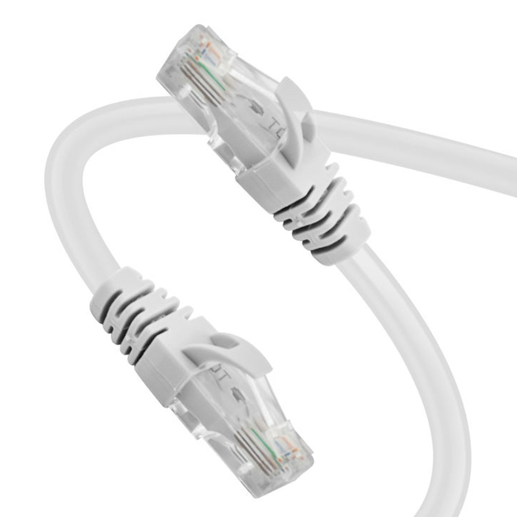 [LP-PCC650CM%-B] Wiretech - Patch Cord UTP -100% Cobre- Blanco CAT6 (Categoria 6) 50 CM [Unidad]