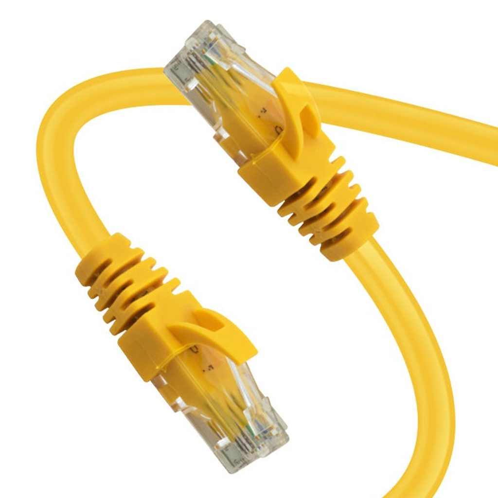 [LP-PCC61M%-Y] Wiretech - Patch Cord UTP -100% Cobre- Amarillo CAT6 (Categoria 6) 1 Metro [Unidad]